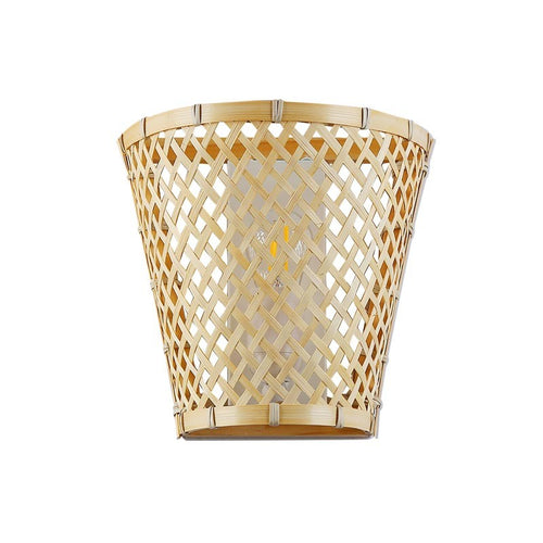 Wicker wall sconce