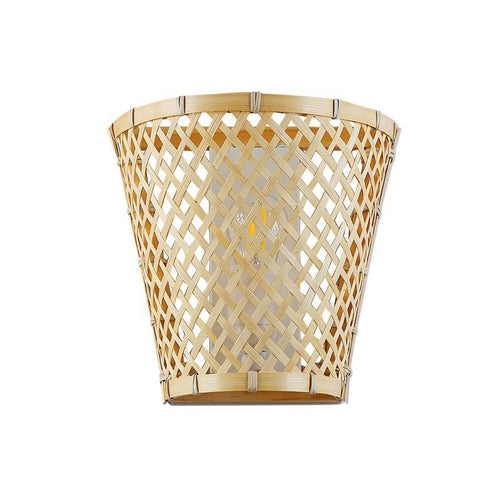 Wicker wall sconce