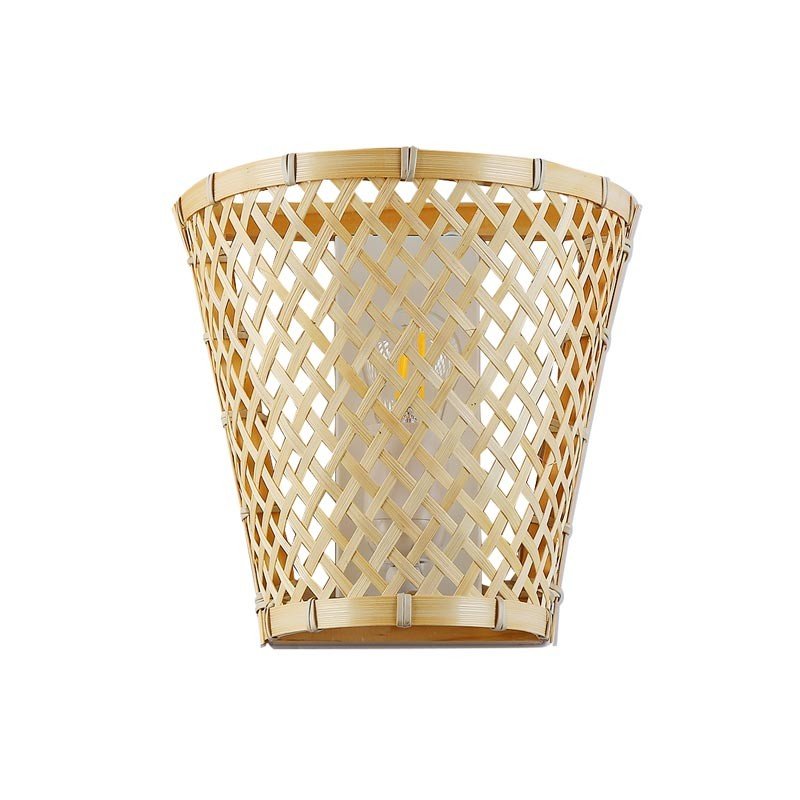 Aplique de pared de mimbre "Pani" - Barcelona Led-Decoración