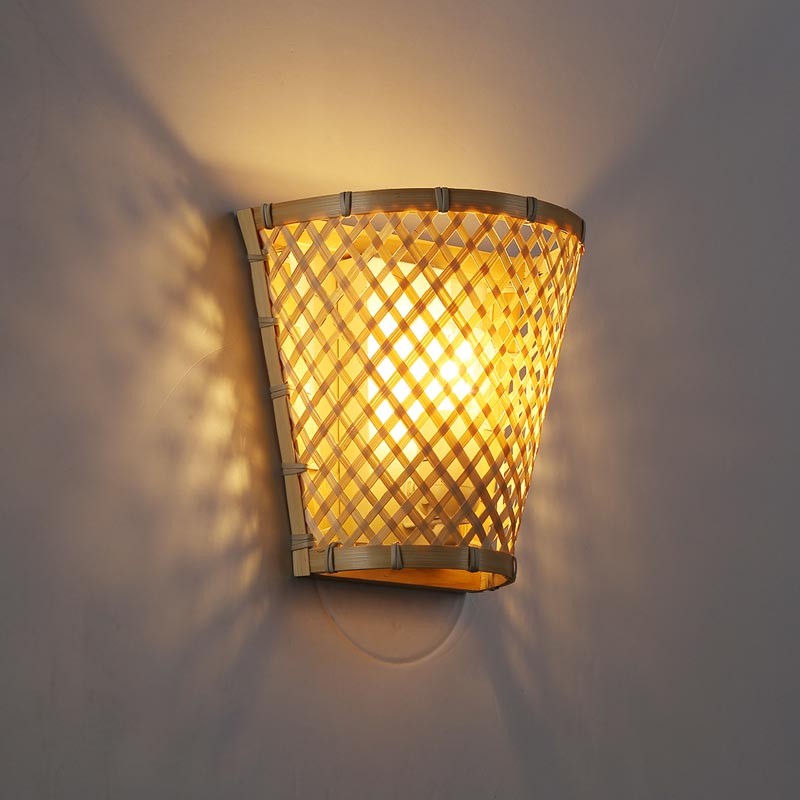 Aplique de pared de mimbre "Pani" (1)