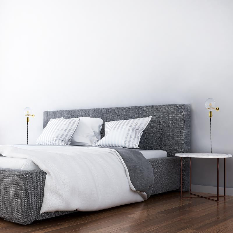 Aplique de Pared Interior Dorado con Enchufe y Interruptor para Dormitorio, Escalera, Escritorio (1)