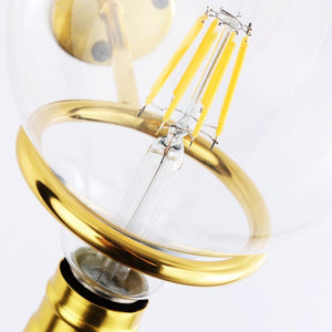 Aplique de Pared Interior Dorado con Enchufe y Interruptor para Dormitorio, Escalera, Escritorio - Barcelona Led-Decoración