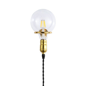 Aplique de Pared Interior Dorado con Enchufe y Interruptor para Dormitorio, Escalera, Escritorio - Barcelona Led-Decoración