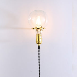 Aplique de Pared Interior Dorado con Enchufe y Interruptor para Dormitorio, Escalera, Escritorio (10)