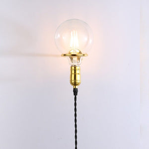 Aplique de Pared Interior Dorado con Enchufe y Interruptor para Dormitorio, Escalera, Escritorio (10)