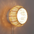 Wicker wall sconce