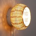 Wicker wall sconce