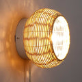 Wicker wall sconce