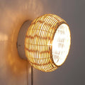 Wicker wall sconce