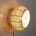 Wicker wall sconce