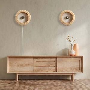 Aplique de pared de mimbre "Berlam" (8)