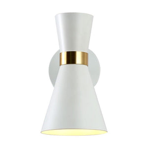 Aplique de pared interior en color blanco y dorado estilo nórdico "Melissa" de 29x25cm - Barcelona Led-Decoración