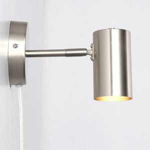 Aplique de pared interior orientable "Ben" con cable y enchufe - E27 - Barcelona Led-Decoración