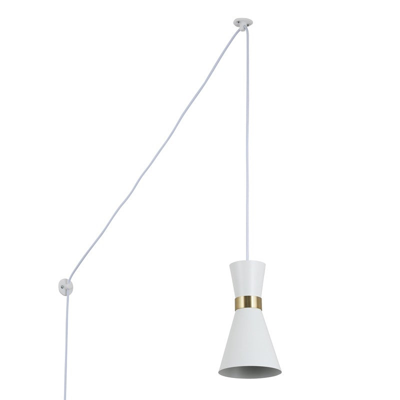 Lámpara colgante de metal con enchufe "Mir" - E27