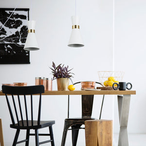 Lámpara colgante de metal con enchufe "Mir" - E27 (6)