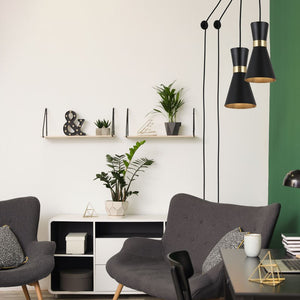 Lámpara colgante de metal con enchufe "Mir" - E27 (8)