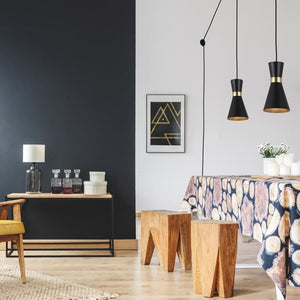 Lámpara colgante de metal con enchufe "Mir" - E27 (16)