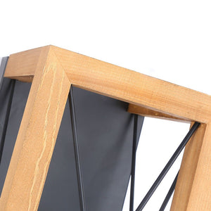 Aplique de pared en madera y metal, con cable y enchufe "Montse" - E27 (7)