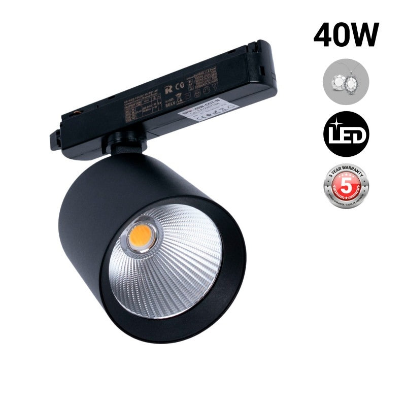 Proyector LED para carril monofásico - 40W - Joyerías