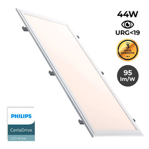 Panel LED slim empotrable 120X30 cm - Driver Philips - 44W - UGR19 - Con KIT de montaje (5)