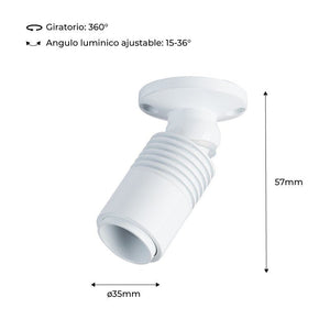 Aplique de techo con zoom - Orientable - 2700K - 3W - Barcelona Led-Decoración