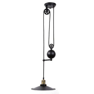 Lámpara colgante industrial polea "CLOCK WORK" (1)