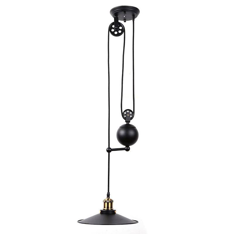 Lámpara colgante industrial polea "CLOCK WORK" (1)