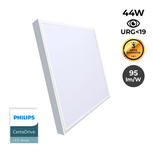 Panel LED de superficie slim 60X60 cm - Driver PHILIPS - 44W - UGR19 - con KIT de montaje (2)