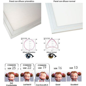 Panel LED de superficie slim 60X60 cm - Driver PHILIPS - 44W - UGR19 - con KIT de montaje (11)