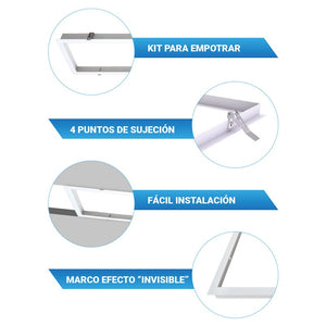 Panel LED de empotrar 1200X600mm Slim 72W PHILIPS DRIVER UGR19 con KIT de montaje (7)