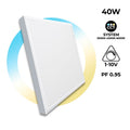 LED slim CCT surface panel 60 x 60- Dimmable with remote control - 40W - With mounting KIT 4
