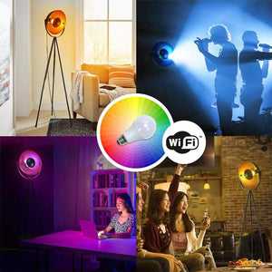 Lámpara de pie vintage con trípode "Galilen" + Bombilla RGBW + CCT WiFi - 9W - Barcelona Led-Decoración