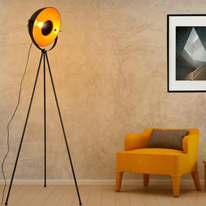 Lámpara de pie vintage con trípode "Galilen" + Bombilla RGBW + CCT WiFi - 9W - Barcelona Led-Decoración