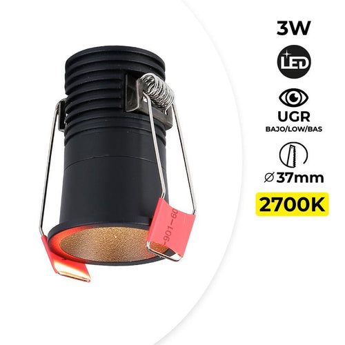 Recessed LED Spotlight - Cree Chip - Low UGR - 2700K - 3W