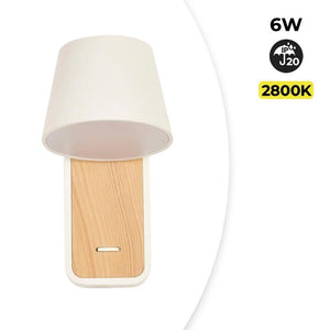 Aplique LED para Dormitorio de Madera rotatorio "KOPPEN" 6W 2700K - Barcelona Led-Decoración