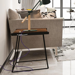 Cable eléctrico redondo revestido de algodón Violeta (8)