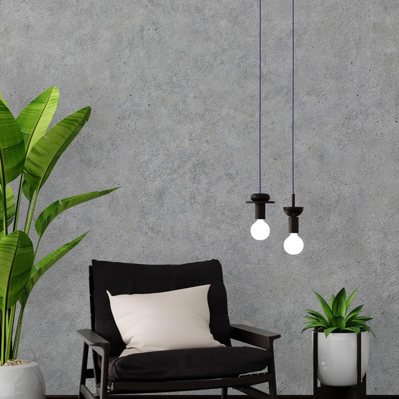 Cable eléctrico redondo revestido de algodón Violeta (1)