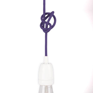 Cable eléctrico redondo revestido de algodón Violeta (6)