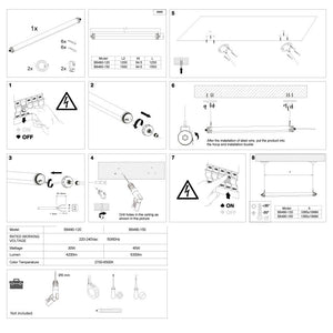 Luminaria estanca tubular para uso industrial - 120cm - 30W - IP65 - IK10 (7)