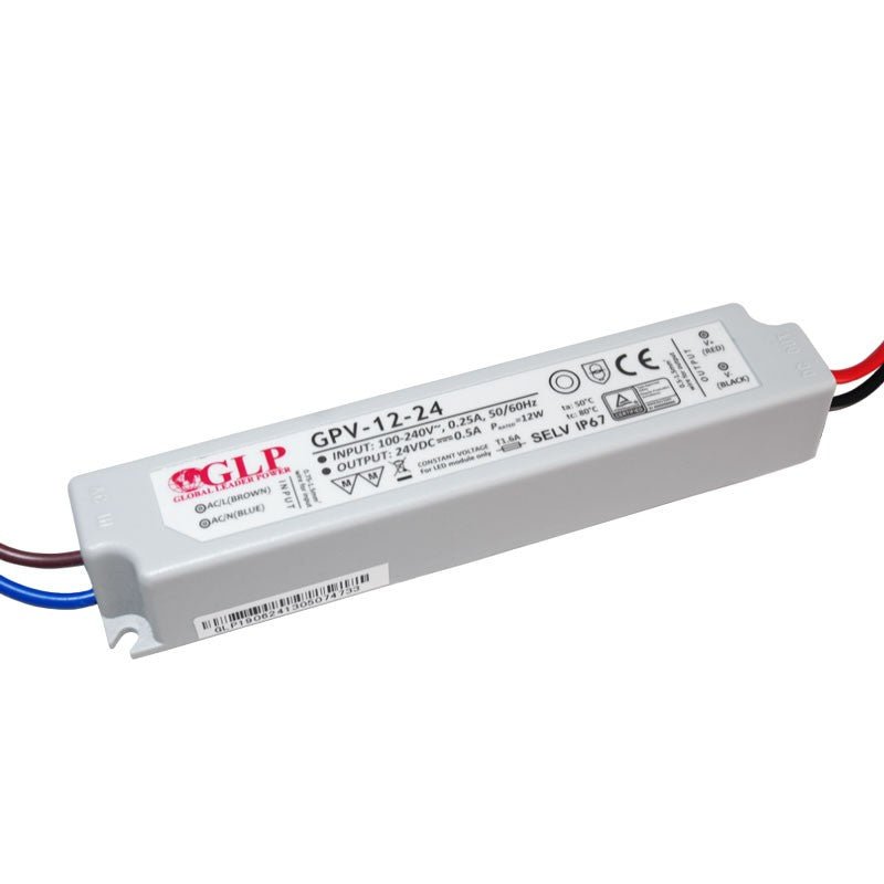 Fuente de alimentación estanca 24V DC - 12W - IP67 - GLP - Barcelona Led-Material eléctrico