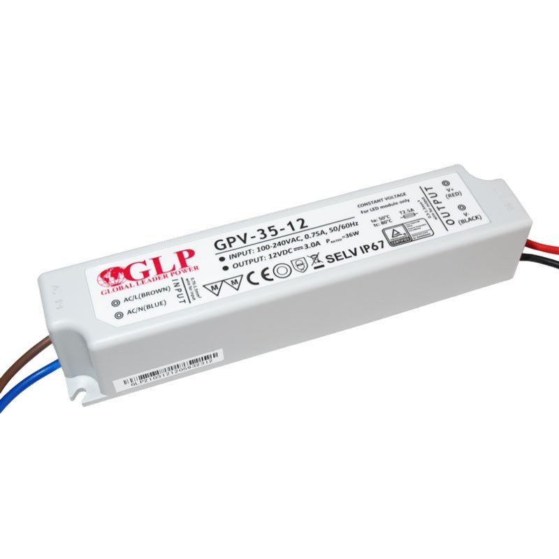 Fuente de alimentación estanca 12V DC - 35W - IP67 - GLP