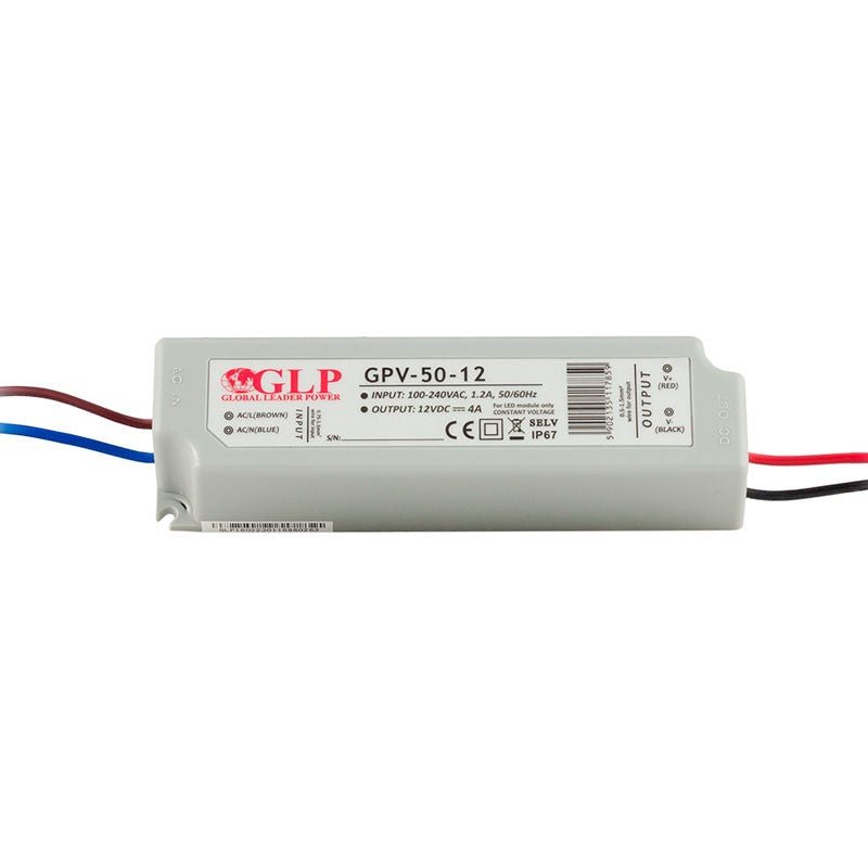 Fuente de alimentación estanca 50W 12V IP67 - GLP - Barcelona Led-Material eléctrico