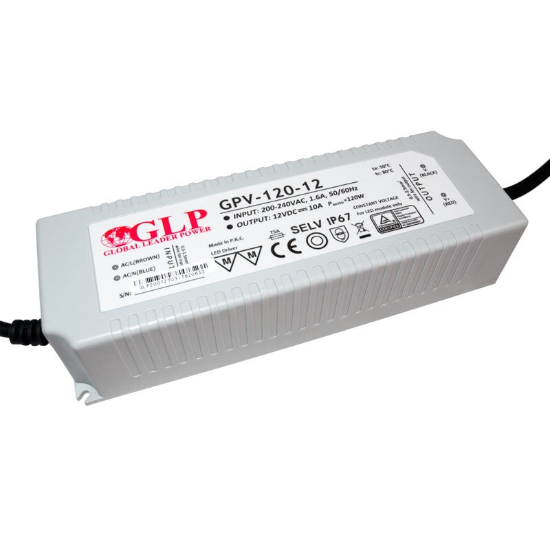 Fuente de alimentación estanca 12V DC - 120W - IP67 - GLP