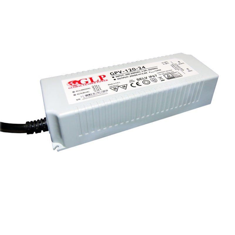 Fuente de alimentación estanca 24V DC - 120W - IP67 - GLP - Barcelona Led-Material eléctrico