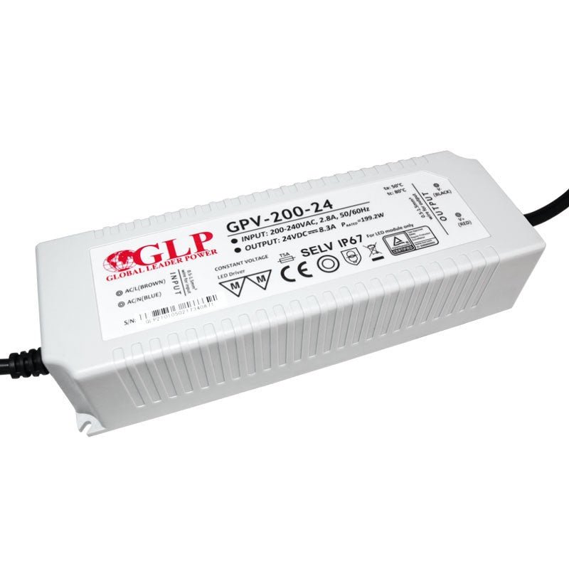 Fuente de alimentación estanca 200W 24V IP67- GLP - Barcelona Led-Material eléctrico