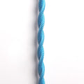 Braided Cable Covered in Silk Effect Fabric Blue Color 4