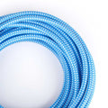 Cable Eléctrico Redondo recubierto en tejido efecto Seda Color Azul & Blanco 3