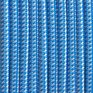 Cable Eléctrico Redondo recubierto en tejido efecto Seda Color Azul & Blanco - Barcelona Led-Material eléctrico