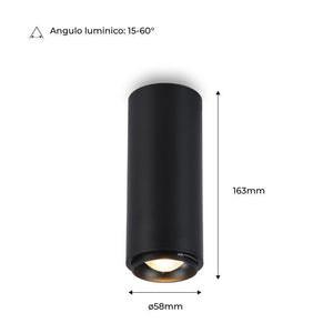 Aplique de techo LED 8W - Ángulo lumínico ajustable - 2800K - Barcelona Led-Decoración