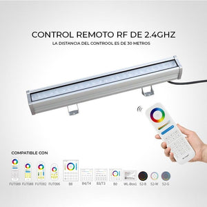 Bañador de pared LED RGB+CCT 24W control RF/WiFi | Mi Light - Barcelona Led-